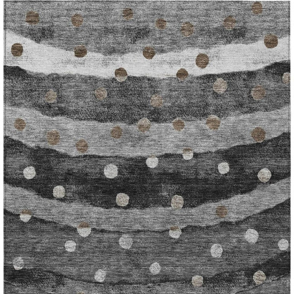 10 X 14 Striped Polyester Area Rug Washable Indoor Outdoor for Patio and Living Room