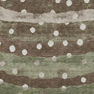 10 Ft X 14 Ft Striped Polyester Area Rug Washable Stain Resistant for Patio
