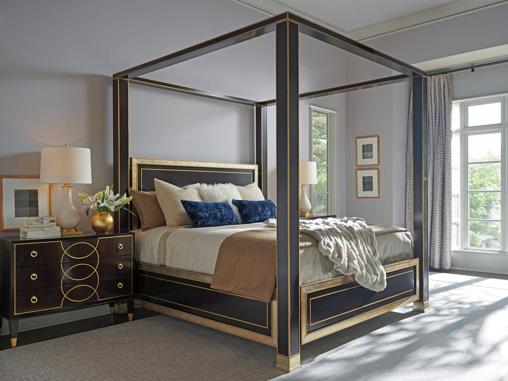 Lexington St. Regis Poster Bed - Luxe Transitional Design With Elegant Gold Accents, Perfect For Modern Interiors Ritz  736-175c