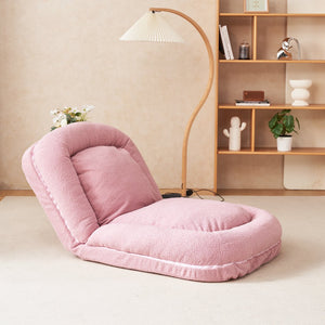 English Elm Triple Fold Down Sofa Bed – Compact, Metal Frame, Thick Cushion Comfort, Adjustable Back for Versatile Use Pink W244P196085