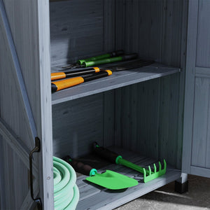 English Elm Outsunny Potting Bench - Durable Outdoor Wooden Table With Storage, Galvanized Top For Gardens & Patios W2225P174484-GIGA