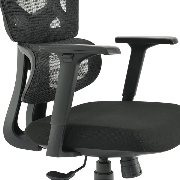 OSP Home Furnishings Mesh Back Ergonomic Manager Chair with Lumbar Support Padded Seat and Adjustable Arms EM98958-3