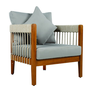 English Elm Christopher Knight Home® - 3 Pcs Set Acacia Wood Outdoor Lounge Chairs - Handwoven Rope, Water-Resistant Cushions, Boho Chic N767P265743G002_63163.00
