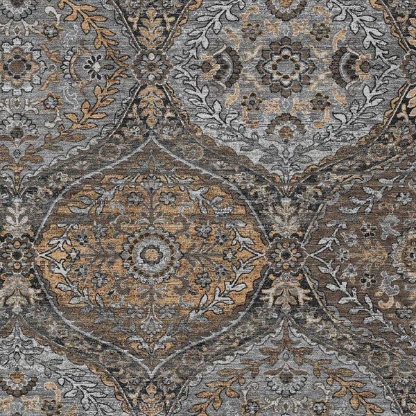9x12 Indoor Outdoor Ogee Area Rug Washable Polyester Stain Resistant Patio Decor
