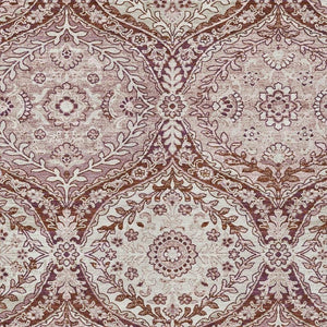 5x8 Washable Polyester Ogee Area Rug for Indoor Outdoor Patio Porch and Living Spaces