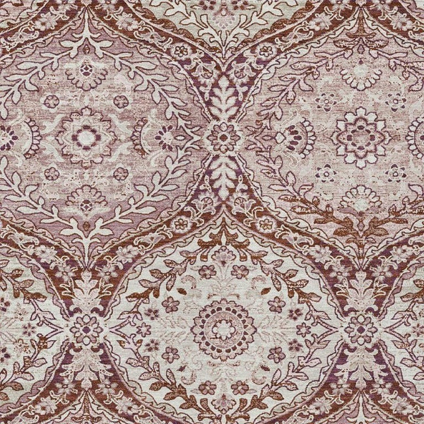 5x8 Washable Polyester Ogee Area Rug for Indoor Outdoor Patio Porch and Living Spaces