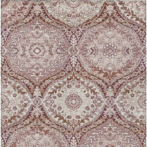 8 X 10 Ogee Washable Polyester Area Rug for Indoor Outdoor Patio Porch Use