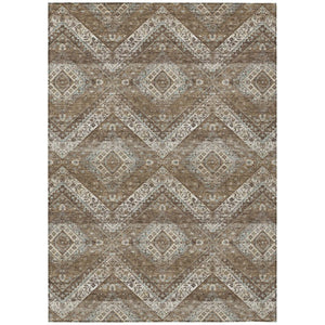 HomeRoots 10 Ft X 14 Ft Tribal Polyester Area Rug Stain Resistant for Indoor Outdoor Use 737049