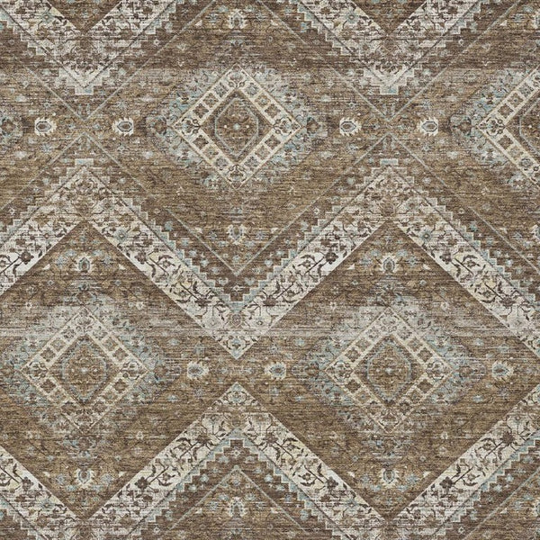 10 Ft X 14 Ft Tribal Polyester Area Rug Stain Resistant for Indoor Outdoor Use