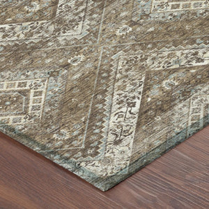 10 Ft X 14 Ft Tribal Polyester Area Rug Stain Resistant for Indoor Outdoor Use