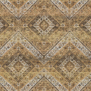 5x8 Copper Khaki Tribal Polyester Area Rug Washable Stain Resistant Indoor Outdoor