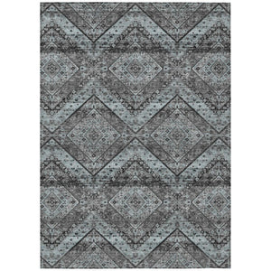 HomeRoots 8 Ft X 10 Ft Tribal Polyester Area Rug Washable Stain Resistant Indoor Outdoor Use 737059