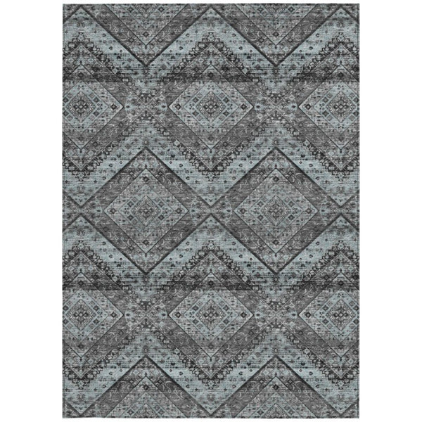 8 Ft X 10 Ft Tribal Polyester Area Rug Washable Stain Resistant Indoor Outdoor Use