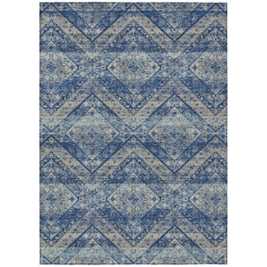 HomeRoots 9x12 Tribal Polyester Area Rug Washable Stain Resistant Indoor Outdoor Patio Use 737072