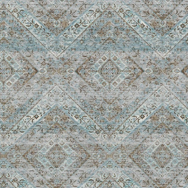 9x12 Tribal Polyester Area Rug Stain Resistant Washable for Patio or Living Room