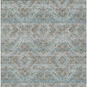9x12 Tribal Polyester Area Rug Stain Resistant Washable for Patio or Living Room