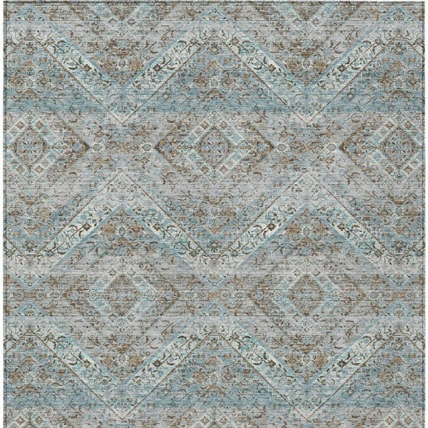 9x12 Tribal Polyester Area Rug Stain Resistant Washable for Patio or Living Room