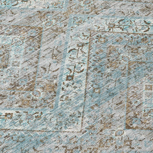 9x12 Tribal Polyester Area Rug Stain Resistant Washable for Patio or Living Room