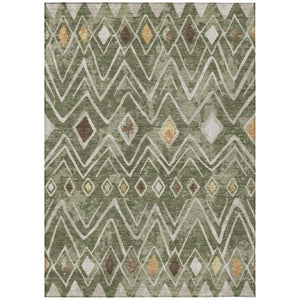 HomeRoots 5 X 8 Geometric Polyester Area Rug for Indoor Outdoor Patios and Living Rooms 737213