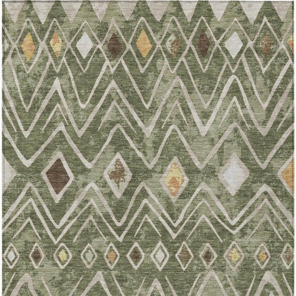 5 X 8 Geometric Polyester Area Rug for Indoor Outdoor Patios and Living Rooms
