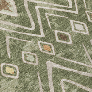 5 X 8 Geometric Polyester Area Rug for Indoor Outdoor Patios and Living Rooms