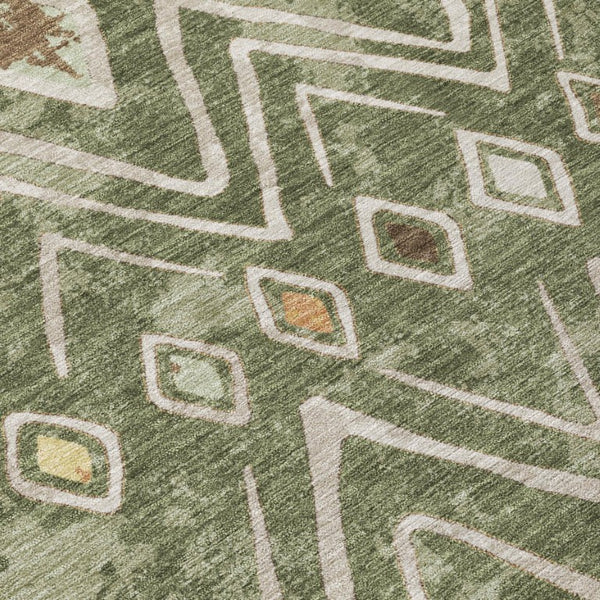 5 X 8 Geometric Polyester Area Rug for Indoor Outdoor Patios and Living Rooms