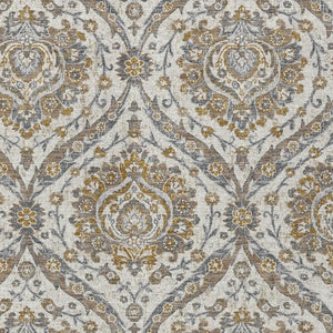 8x10 Beige Blue Floral Polyester Area Rug Stain Resistant for Patio or Living Room