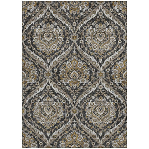 8x10 Floral Polyester Indoor Outdoor Rug Stain Resistant for Patio and Living Room