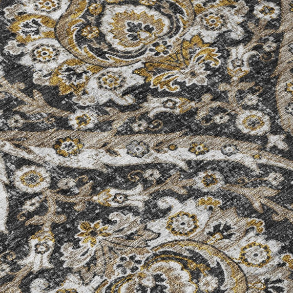8x10 Floral Polyester Indoor Outdoor Rug Stain Resistant for Patio and Living Room