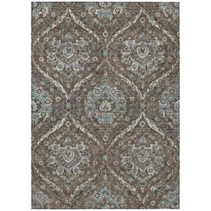 HomeRoots 5 X 8 Floral Polyester Area Rug Stain Resistant Indoor Outdoor Patio Living Room 737256