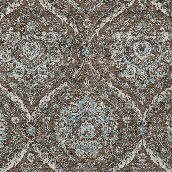 5 X 8 Floral Polyester Area Rug Stain Resistant Indoor Outdoor Patio Living Room