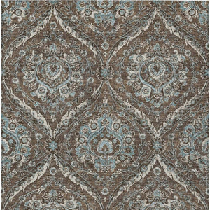 5 X 8 Floral Polyester Area Rug Stain Resistant Indoor Outdoor Patio Living Room
