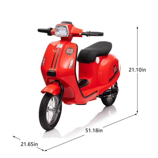 English Elm 24v Kids Electric Dirt Bike with Pneumatic Tires Suspension and Bluetooth for Ages 8-14 W1578P297812