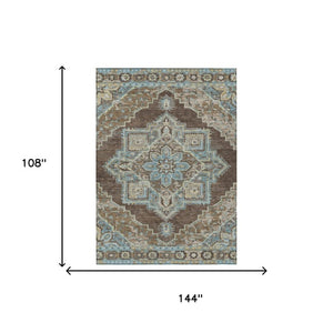 9x12 Oriental Polyester Area Rug Stain Resistant Indoor Outdoor Living Room Patio