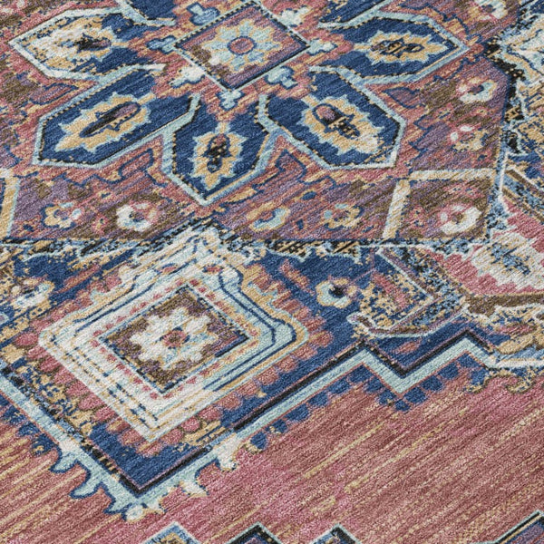 10 X 14 Oriental Polyester Area Rug Washable Merlot Gold Indoor Outdoor Patio