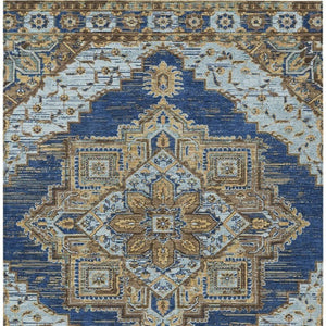8 X 10 Oriental Polyester Area Rug Washable Indoor Outdoor Stain Resistant Design