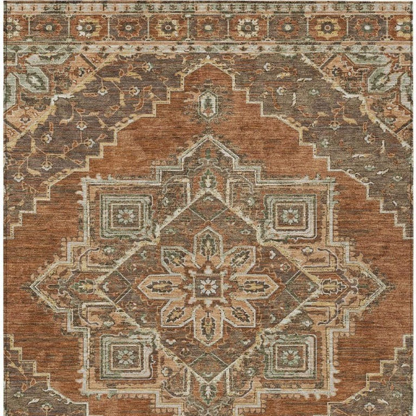 8 X 10 Oriental Polyester Area Rug Stain Resistant Washable for Patio or Living Room