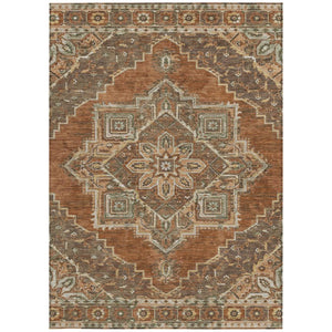 8 X 10 Oriental Polyester Area Rug Stain Resistant Washable for Patio or Living Room