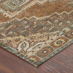 8 X 10 Oriental Polyester Area Rug Stain Resistant Washable for Patio or Living Room