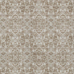 8x10 Beige Khaki Oriental Polyester Area Rug Stain Resistant Indoor Outdoor Use