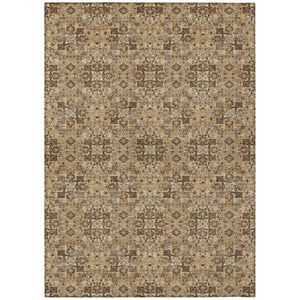 HomeRoots 5x8 Oriental Polyester Area Rug Stain Resistant for Indoor Outdoor Patio Use 737364