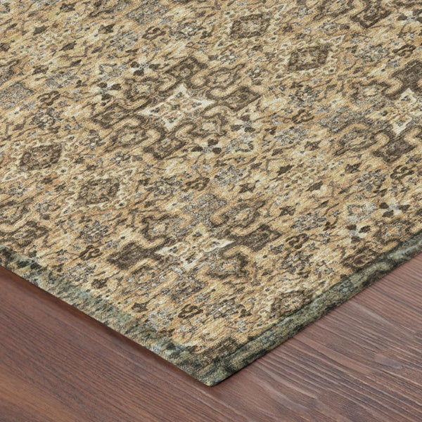 10 X 14 Oriental Polyester Area Rug Washable Indoor Outdoor Stain Resistant Patio