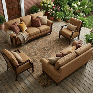 10 X 14 Oriental Polyester Area Rug Stain Resistant Indoor Outdoor Patio Living
