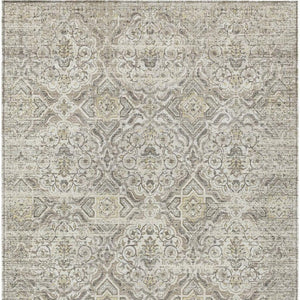 8x10 Ivory Linen Floral Polyester Area Rug Stain Resistant Indoor Outdoor Patio