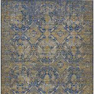 9x12 Floral Polyester Area Rug Washable Stain Resistant Indoor Outdoor Patio Living Room