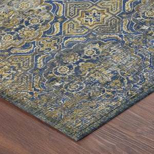 9x12 Floral Polyester Area Rug Washable Stain Resistant Indoor Outdoor Patio Living Room