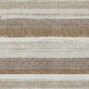5 X 8 Striped Polyester Area Rug Washable Stain Resistant Indoor Outdoor Beige