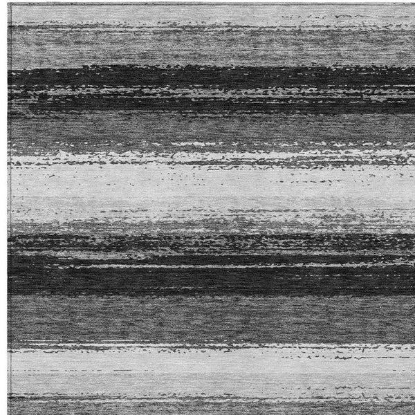 5x8 Striped Washable Polyester Area Rug for Indoor Outdoor Patio Porch Use