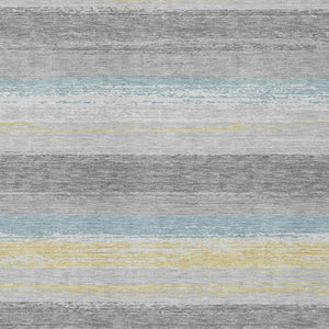 5 X 8 Striped Polyester Indoor Outdoor Rug Stain Resistant for Patio or Living Room