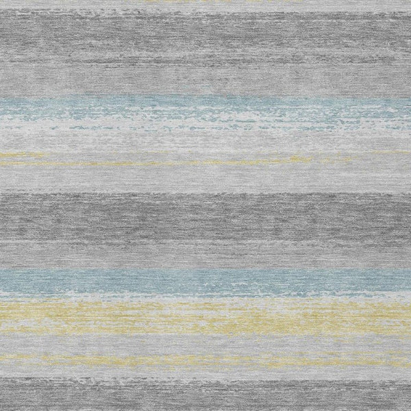 5 X 8 Striped Polyester Indoor Outdoor Rug Stain Resistant for Patio or Living Room